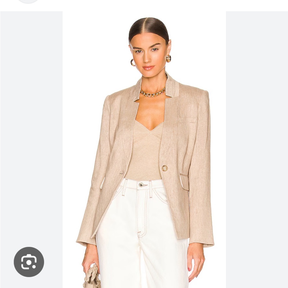 Veronica Beard Upcollar Jacket in Beige